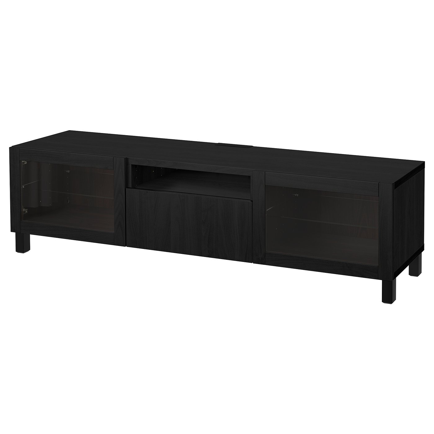 meuble tele ikea besta noir