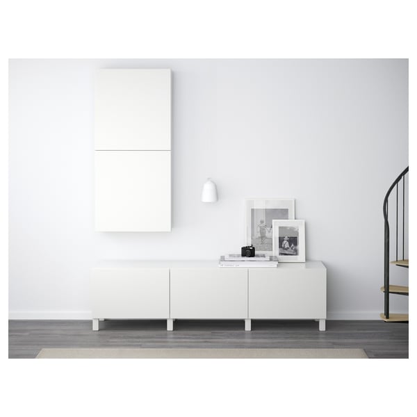 Besta Armoire Murale 2 Portes Lappviken Blanc 60x22x128cm Ikea