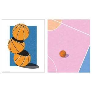 BILD Affiche, partie de basket, 8x10 "