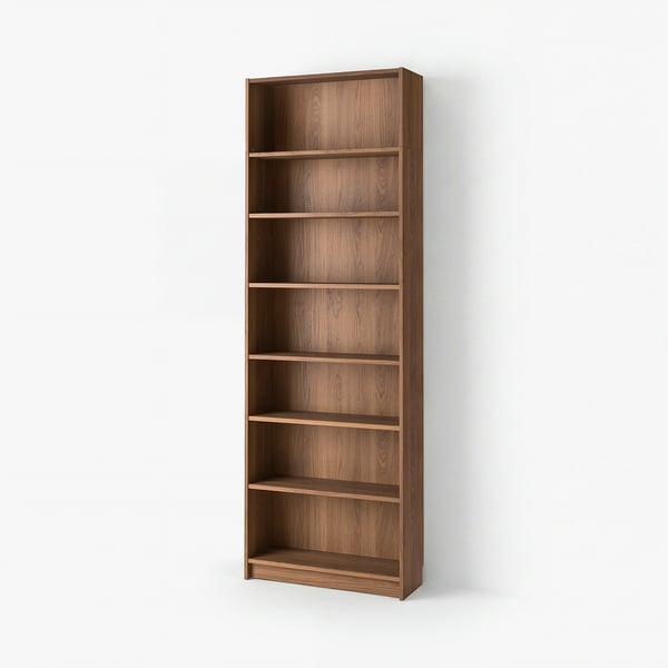 BILLY Bibliothèque avec surmeuble, brun effet noyer, 31 1/2x11x93 1/4 "
