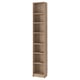 BILLY Bibliothèque avec surmeuble, eff chêne, 15 3/4x11x93 1/4 "