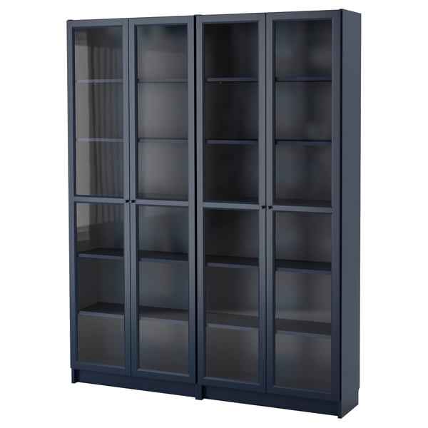 BILLY Bibliothèque, bleu foncé, 63x11 3/4x79 1/2 "