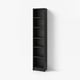 BILLY Bibliothèque, noir eff chêne, 15 3/4x11x79 1/2 "