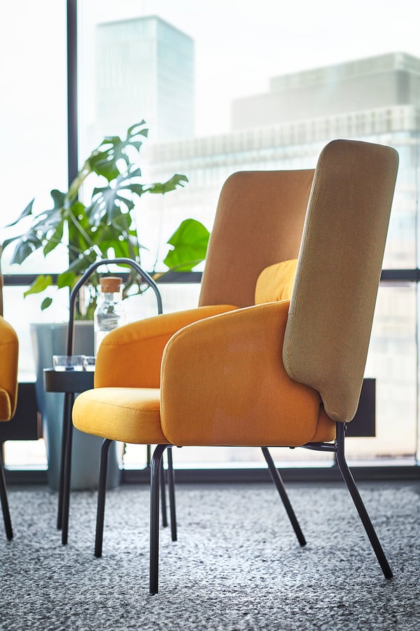 BINGSTA Fauteuil haut Vissle jaune fonc Kabusa jaune BINGSTA Fauteuil haut Vissle jaune fonc Kabusa jaune