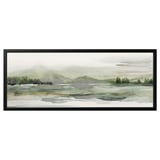 BJÖRKSTA Reproduction encadrée, nature verdoyante/noir, 55x22 "