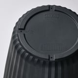 BJÖRNBAMBU Cache-pot, intérieur/extérieur gris foncé, 12 ½ "