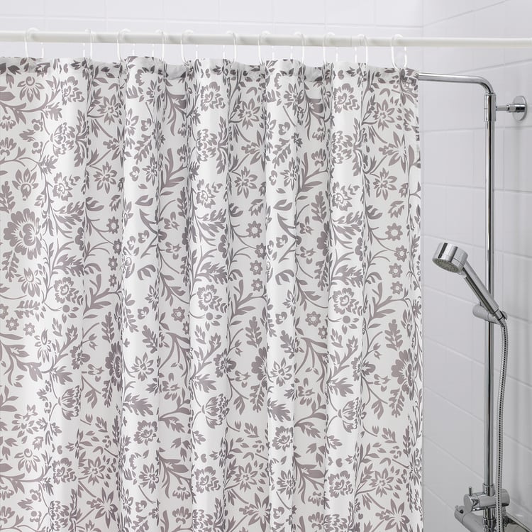 BLEKVIVA rideau de douche, blanc/gris, 180x180 cm (71x71") IKEA CA