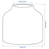 BLODBJÖRK Vase, beige, 6 ¼ "
