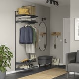 BOAXEL Agencement armoire-penderie, anthracite, 32 1/4x15 3/4x79 "