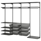 BOAXEL Agencement armoire-penderie, anthracite, 96 3/8x15 3/4x79 "