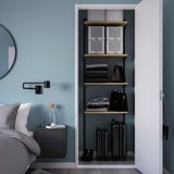 BOAXEL Étagère, anthracite/chêne, 24 5/8x15 3/4x79 "