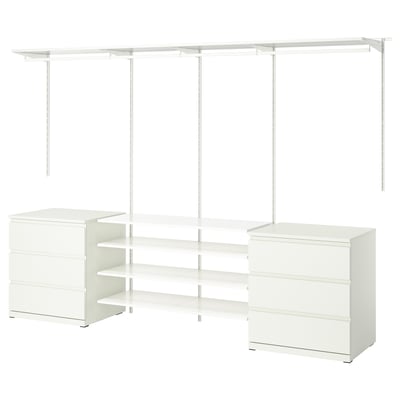 BOAXEL / STORKLINTA Mobilier chambre, ensemble de 3, blanc/blanc, 114 1/8x18 7/8 "