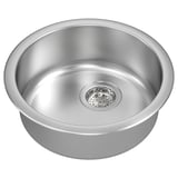 BOHOLMEN Évier à encastrer, 1 bac, acier inox, 17 3/4 "