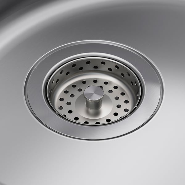 BOHOLMEN Évier à encastrer, 1 bac, acier inox, 17 3/4 "