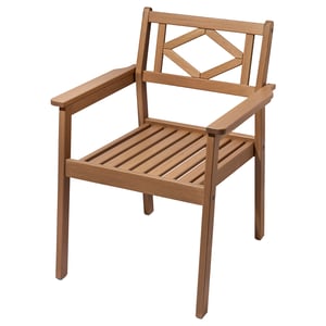 BONDHOLMEN Chaise à accoudoirs, extérieur, brun