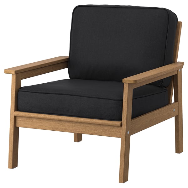 BONDHOLMEN Fauteuil, extérieur, brun/Järpön/Duvholmen anthracite