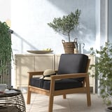 BONDHOLMEN Fauteuil, extérieur, brun/Järpön/Duvholmen anthracite
