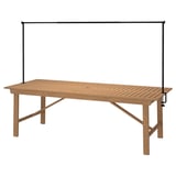 BONDHOLMEN / HELGEÖ Table avec barre décorative, extérieur brun/noir, 92 1/2 "