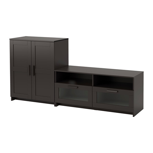 meuble t�l� ikea noir