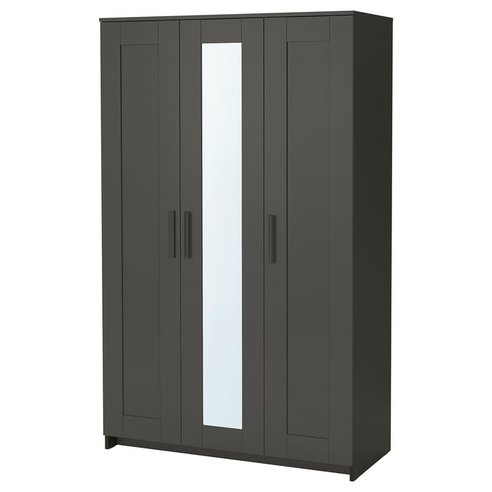 BRIMNES Armoire 3 portes, gris, 117x190cm. Magasinez ici IKEA CA