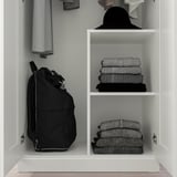 BRIMNES Armoire-penderie à 2 portes, blanc, 30 3/4x74 3/4 "