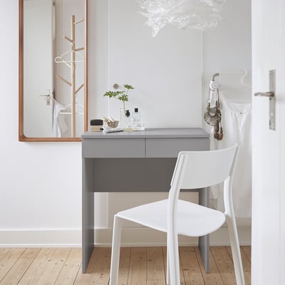 BRIMNES Coiffeuse, gris, 27 1/2x16 1/2 "