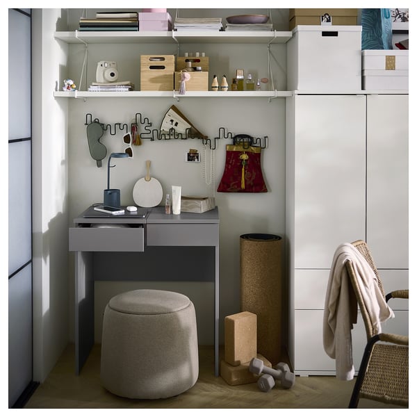 BRIMNES Coiffeuse, gris, 27 1/2x16 1/2 "