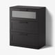 BRIMNES Commode à 3 tiroirs, noir, 30 3/4x18 1/8x37 3/8 "