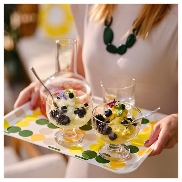 BRÖGGAN Coupe à dessert, verre clair, 4 "
