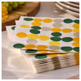 BRÖGGAN Serviette de table en papier, motif à pois multicolore, 13x13 "