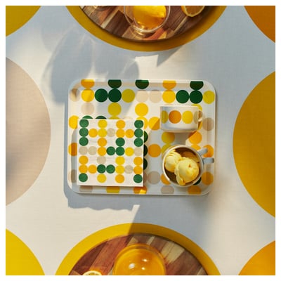 BRÖGGAN Serviette de table en papier, motif à pois multicolore, 13x13 "