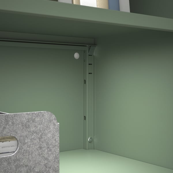 BROR Armoire 2 portes, gris-vert, 29 7/8x15 3/4x26 "