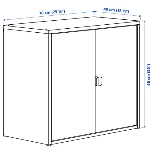 BROR Rangement av étag/armoire/desserte, gris-vert/contreplaqué de pin