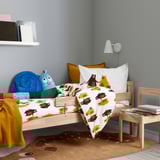 BRUMMIG Housse de couette et 1 taie, motif ours jaune/brun, 1 place