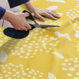 BUSKOPUNTIA Tissu précoupé, jaune noir/blanc/motif à pois, 59x118 "
