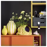 BUSKOPUNTIA Tissu précoupé, jaune noir/blanc/motif à pois, 59x118 "