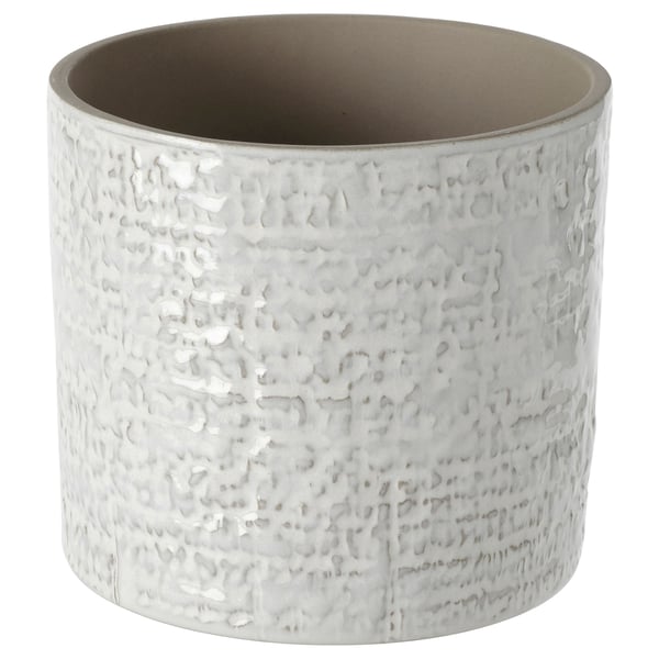 CHIAFRÖN Cache-pot, intérieur/extérieur blanc, 4 ¾ "