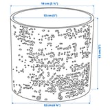 CHIAFRÖN Cache-pot, intérieur/extérieur blanc, 4 ¾ "