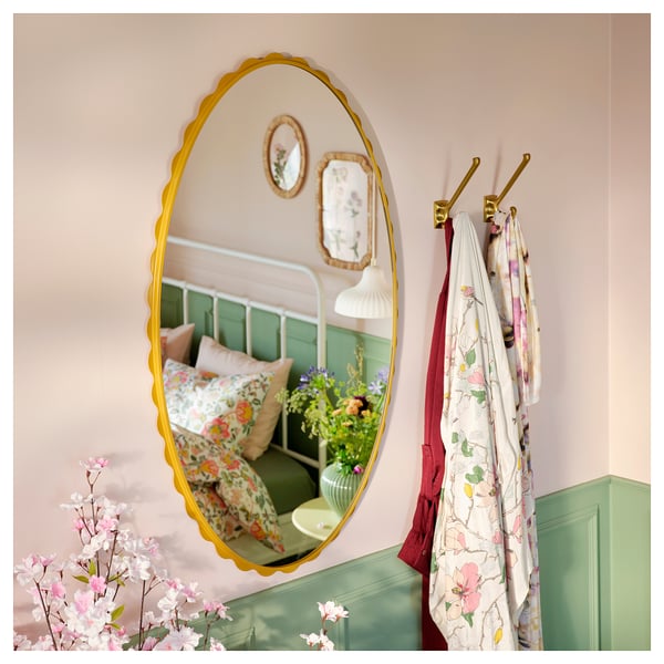 DAGGKAPRIFOL Miroir, jaune foncé, 23 5/8x39 3/8 "