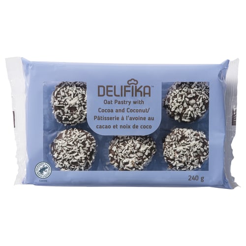 DELIFIKA Pâtisserie avoine, cacao, coco, surgelé certifié Rainforest Alliance, 8 oz