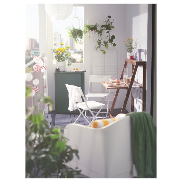 DJUPÖN Table pliante, brun