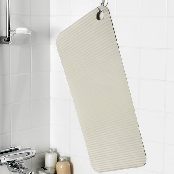 DOPPA Tapis de baignoire, beige, 13x33 "