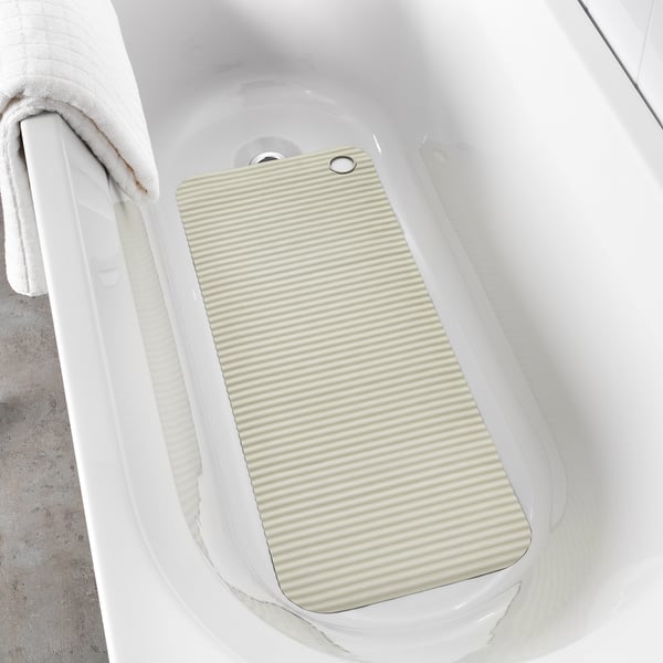 DOPPA Tapis de baignoire, beige, 13x33 "