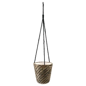 DRUVFLÄDER Jardinière à suspendre, jacinthe d'eau/gris, 5 ½ "