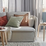 DYTÅG Housse de coussin, gris-vert, 20x20 "
