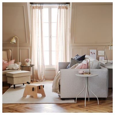 DYTÅG Rideaux, 2 panneaux, beige/ruban fronceur, 57x98 "