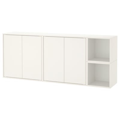 BOAXEL / LAGKAPTEN Table et étagère de rangement, blanc, 250x62x201 cm -  IKEA