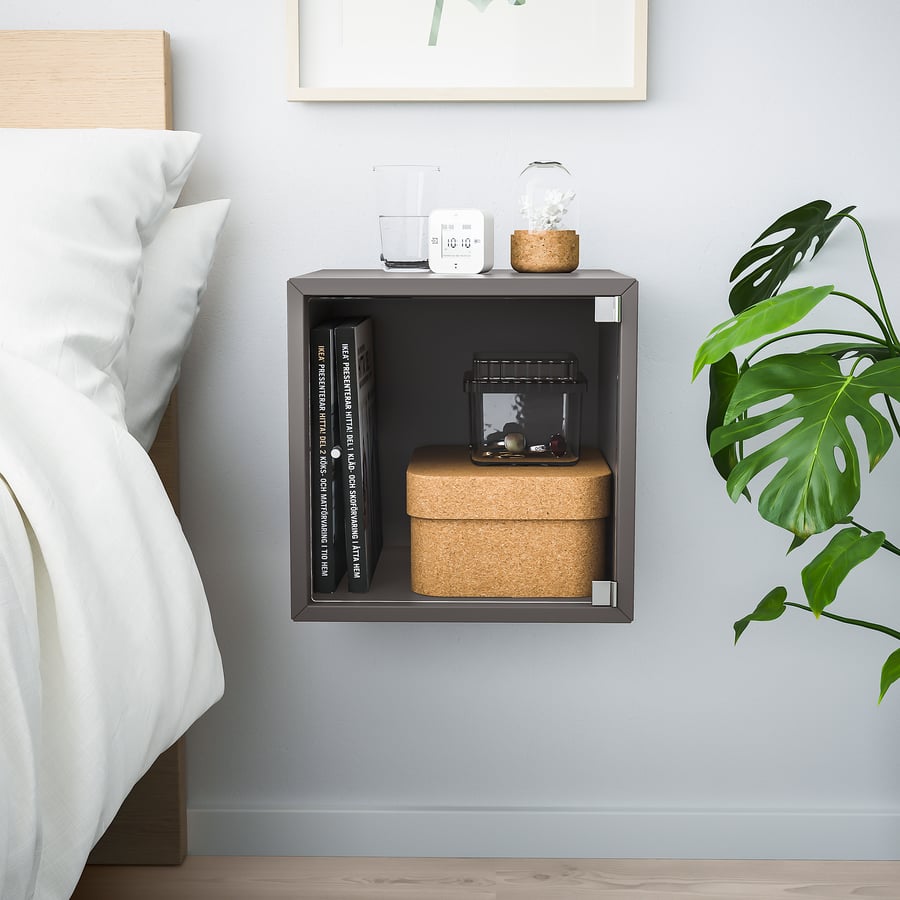 EKET Armoire murale porte vitrée gris foncé IKEA