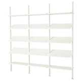 ELVARLI Rangement ouvert, blanc, 101 3/4x14 1/8x87 1/4-137 3/4 "