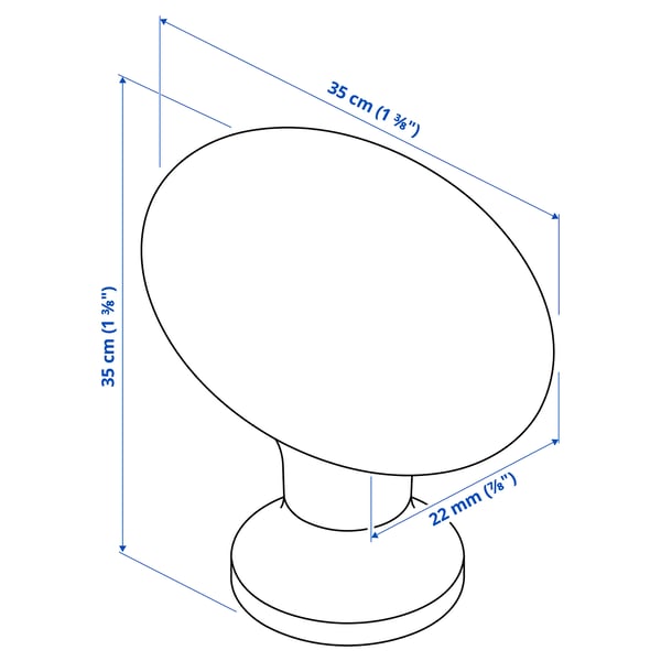 ENERYDA Boutons, chromé, 1 3/8 "